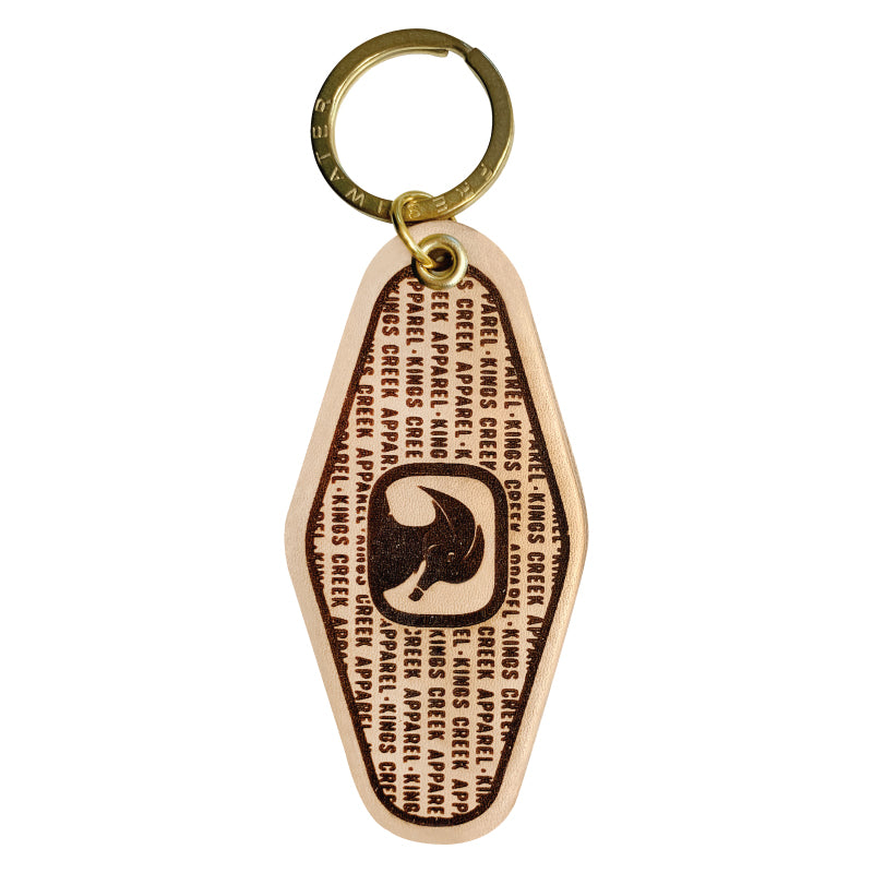 Leather Wordmark Keychain